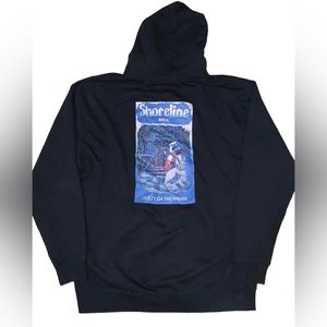 Shoreline Mafia X Ohgeesy Geezy Da Snowman Black Zip Up Hoodie Mens Xlarge
